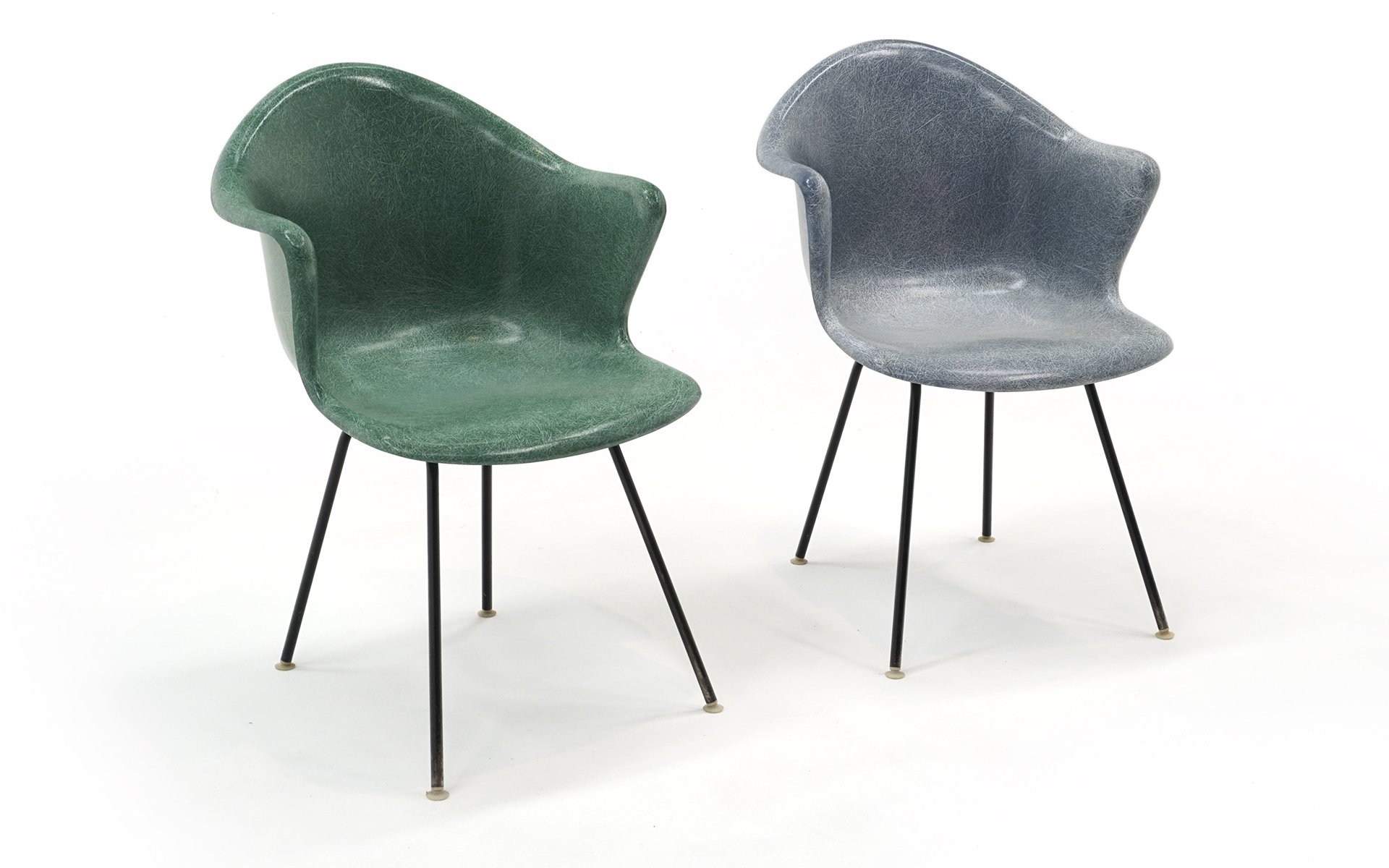 【USA製】COLE-STEEL インダストリアル アームチェア ヴィンテージ Pair Cole Steel Fiberglass Arm Chairs in Amazing Condition. One